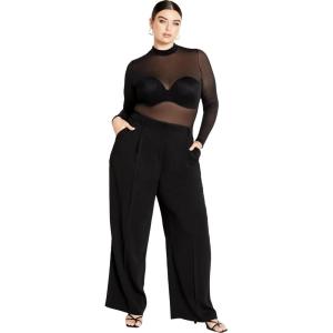 City Chic Women’s Plus Size Pant – Laila(Black)