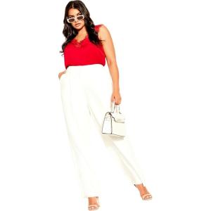 City Chic Women’s Plus Size Pant – Magnetic(Ivory)