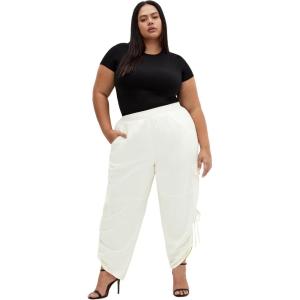 City Chic Women’s Plus Size Pant Cargo Castle(Ivory)
