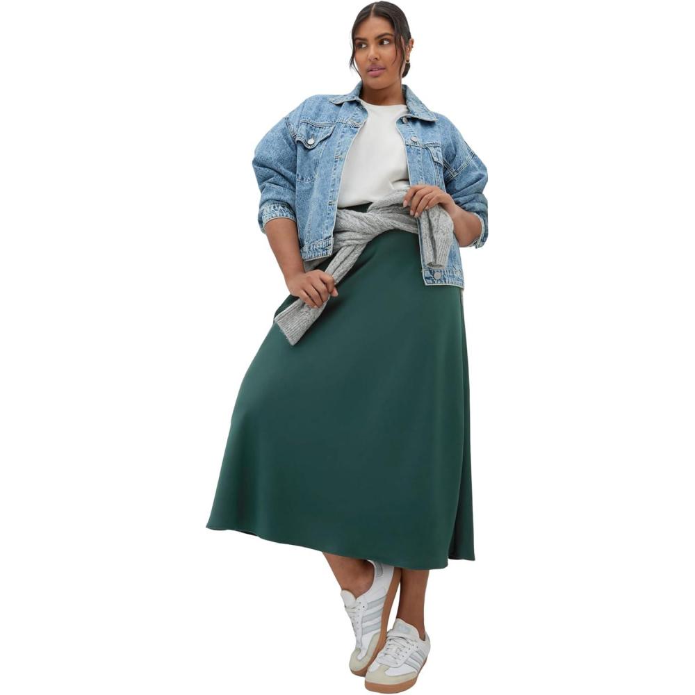 image:imageCity Chic Womens Miranda Midi SkirtForest