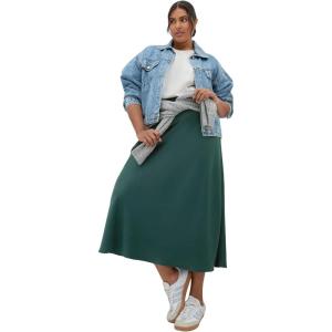 City Chic Women’s Miranda Midi Skirt(Forest)