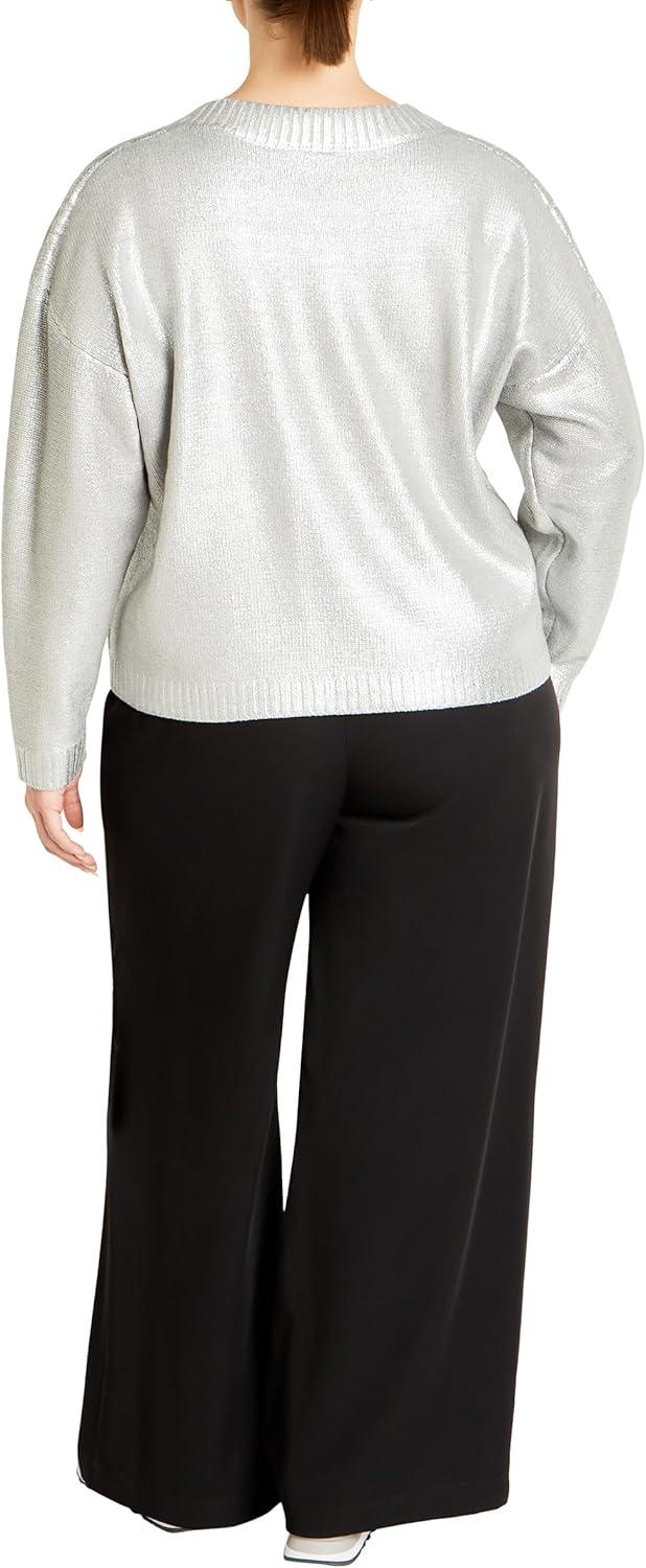 image:imageCity Chic Plus Size Jumper Iliana in SilverSilver