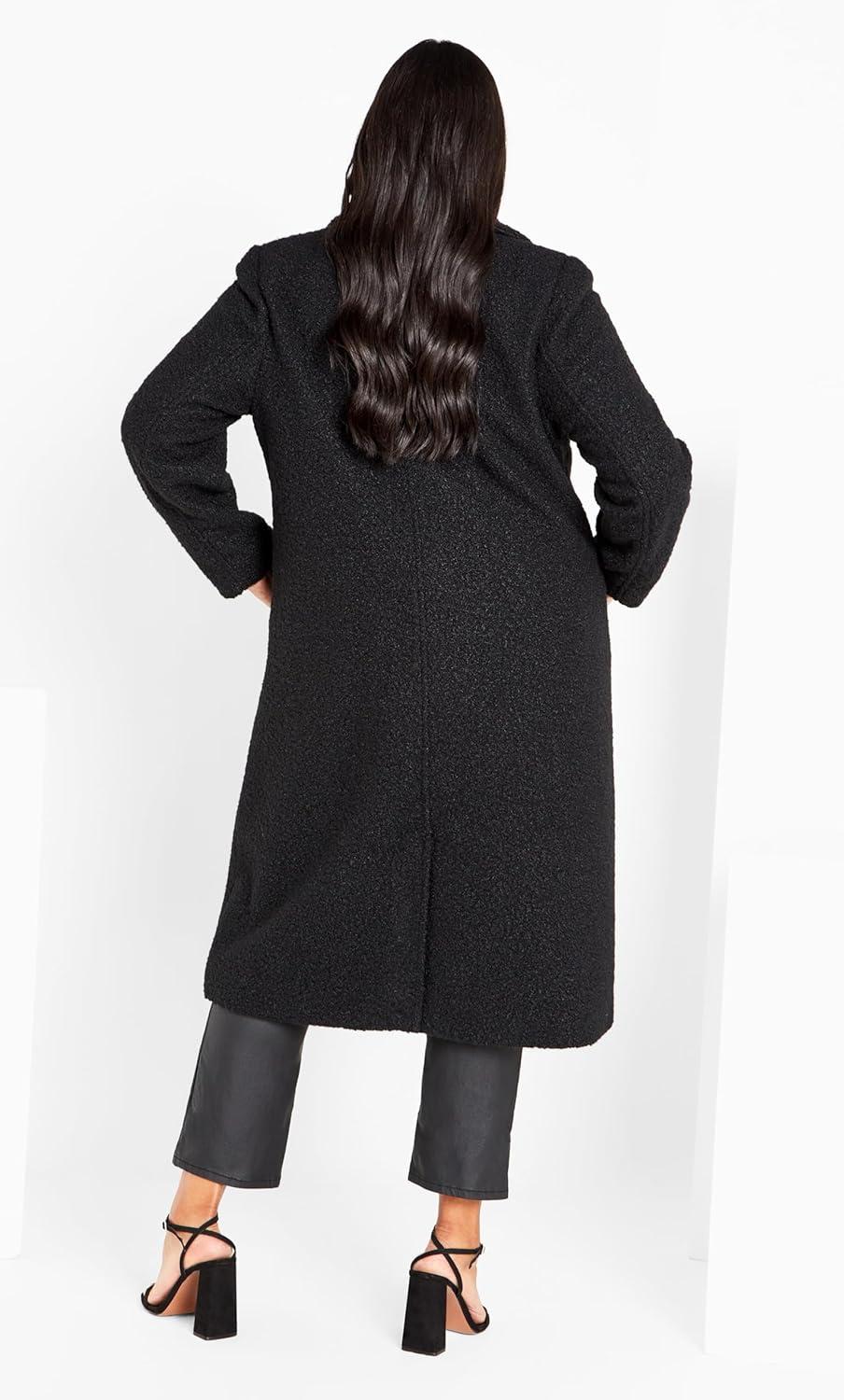 image:imageCity Chic Womens Citychic Plus Size Coat Daniella in Black Size 12Black
