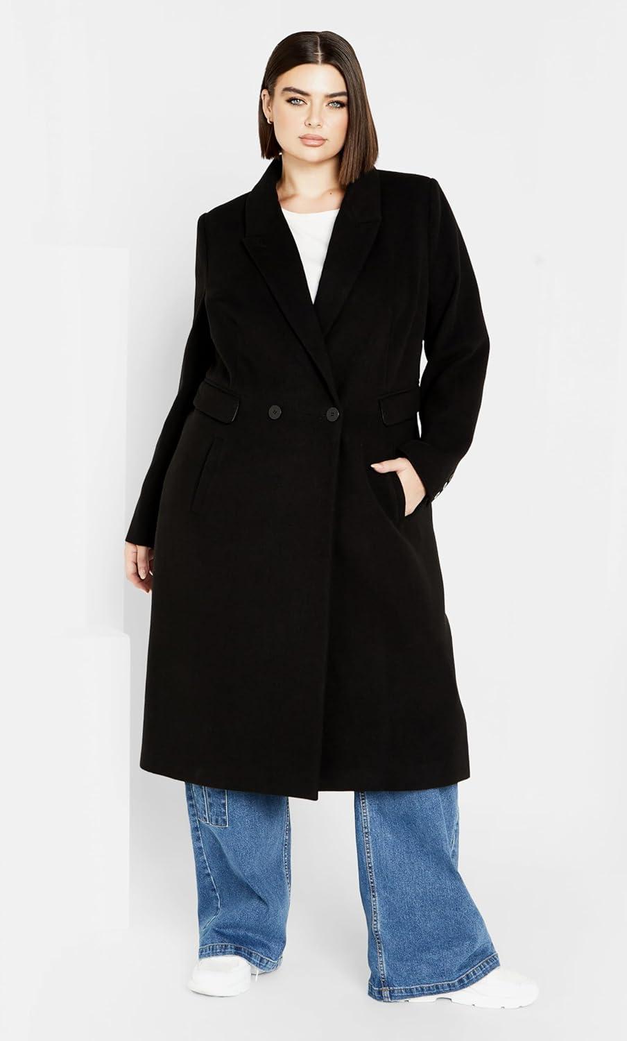 image:imageCity Chic Womens Oaklyn CoatBlack