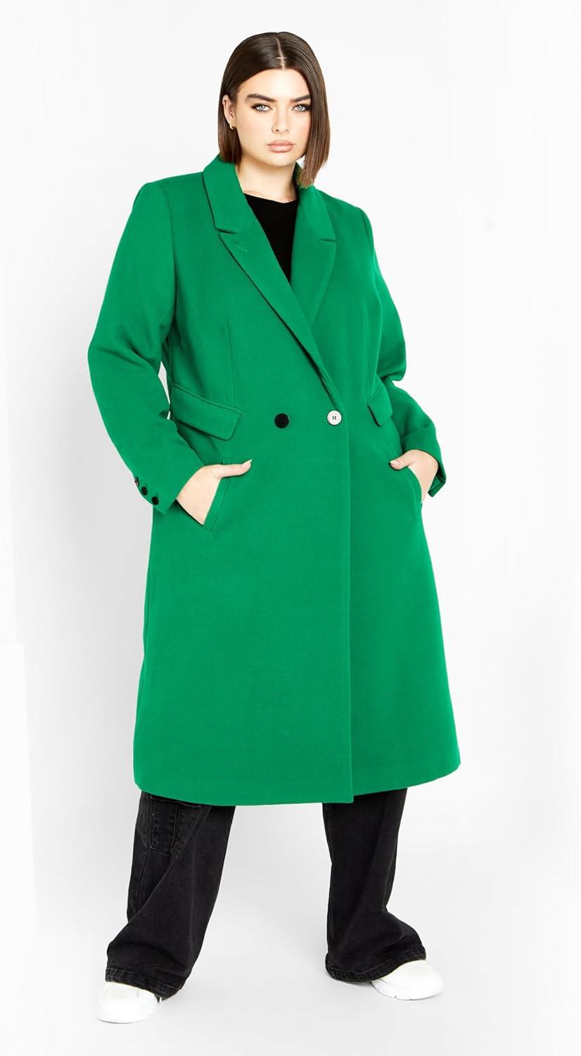 image:imageCity Chic Womens Oaklyn CoatGreenstone