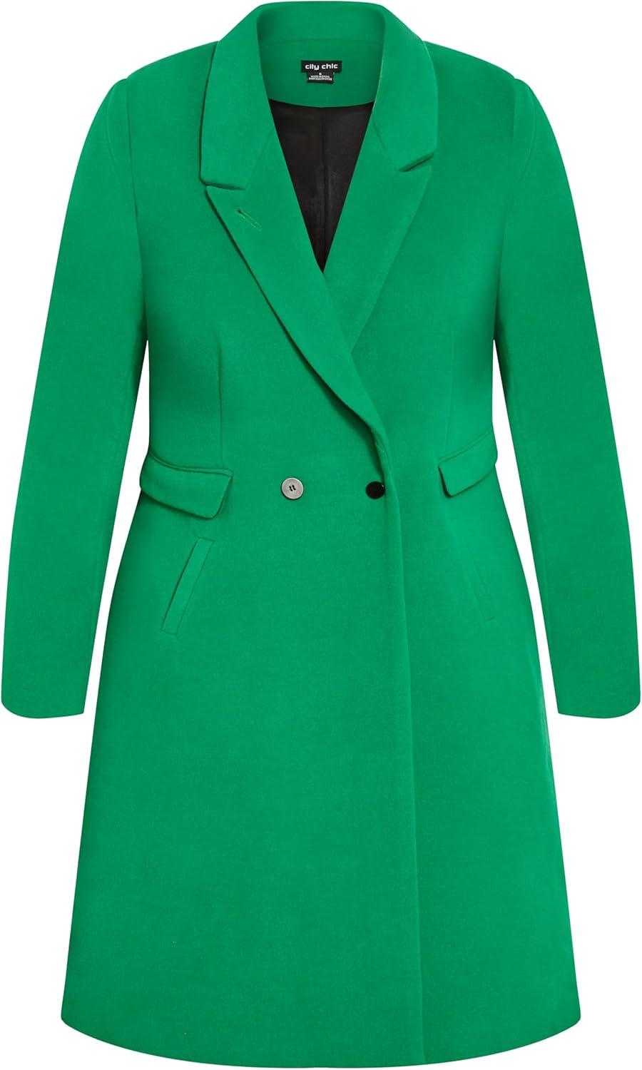image:imageCity Chic Womens Oaklyn CoatGreenstone