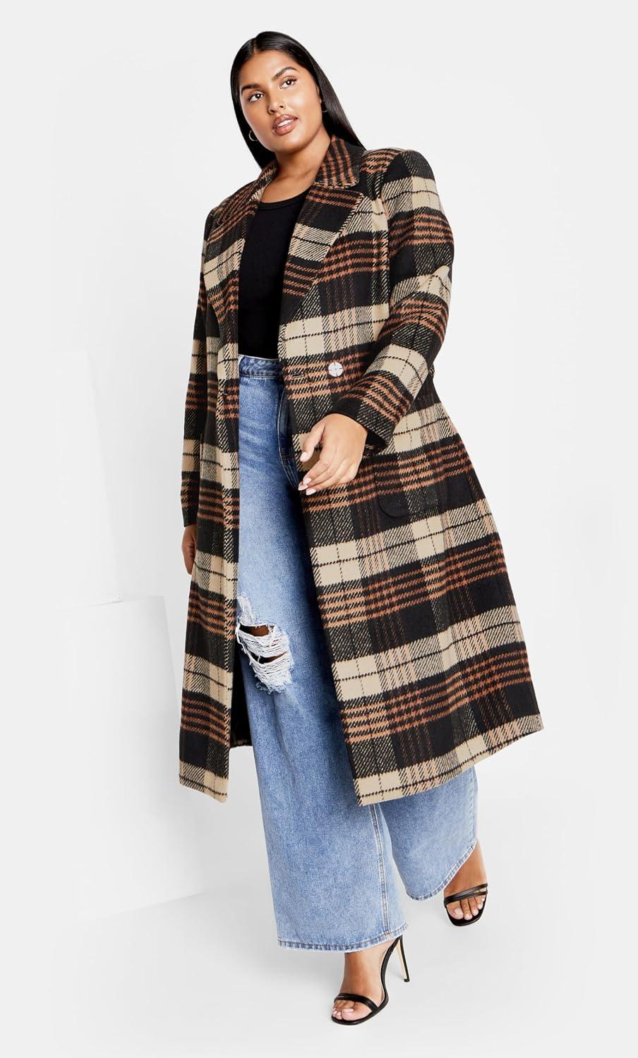 image:imageCity Chic Womens Plus Size Alani CoatCheck