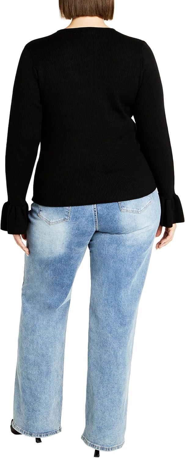 image:imageCity Chic Womens Plus Size Selena SweaterBlack
