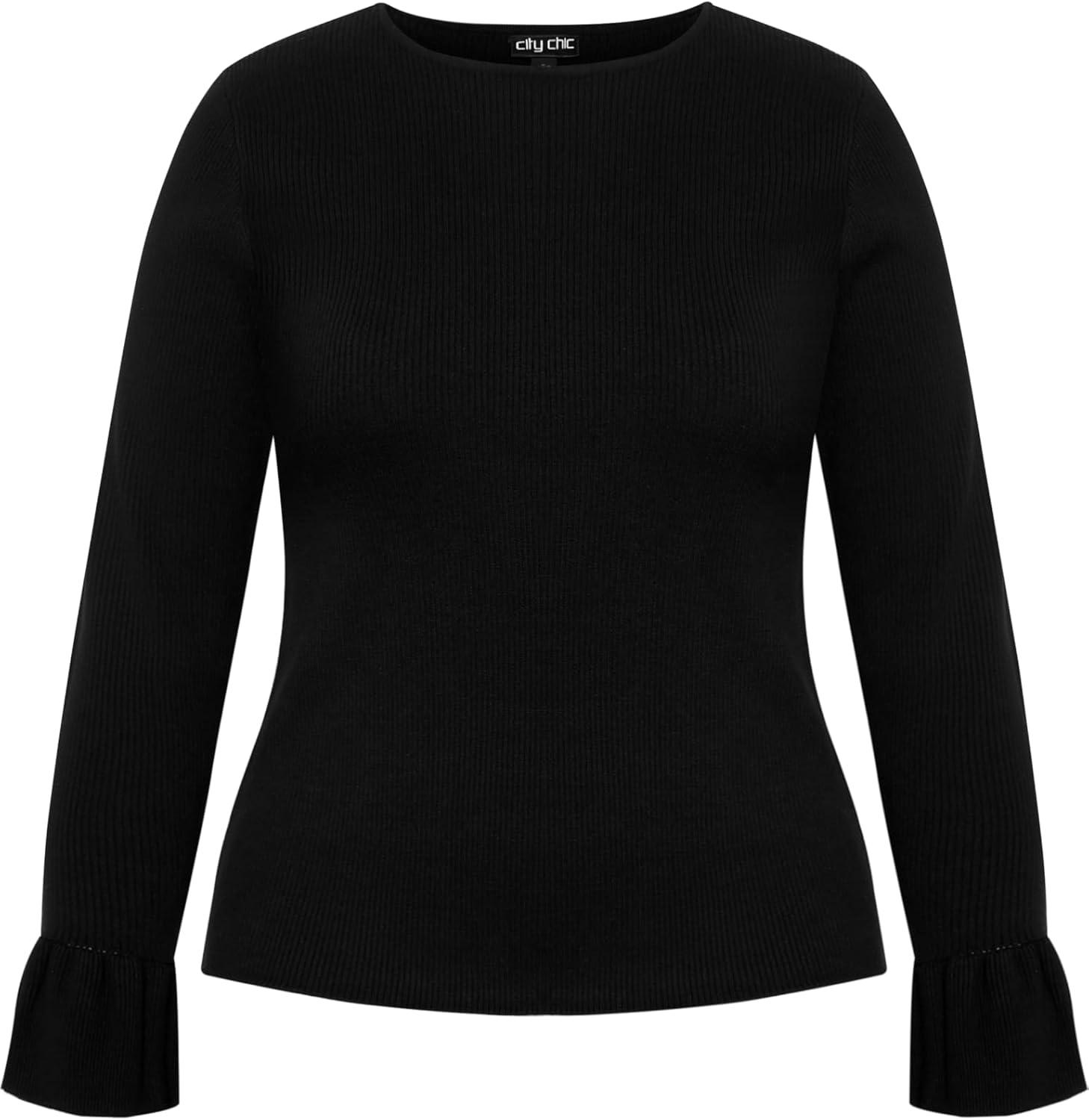 image:imageCity Chic Womens Plus Size Selena SweaterBlack