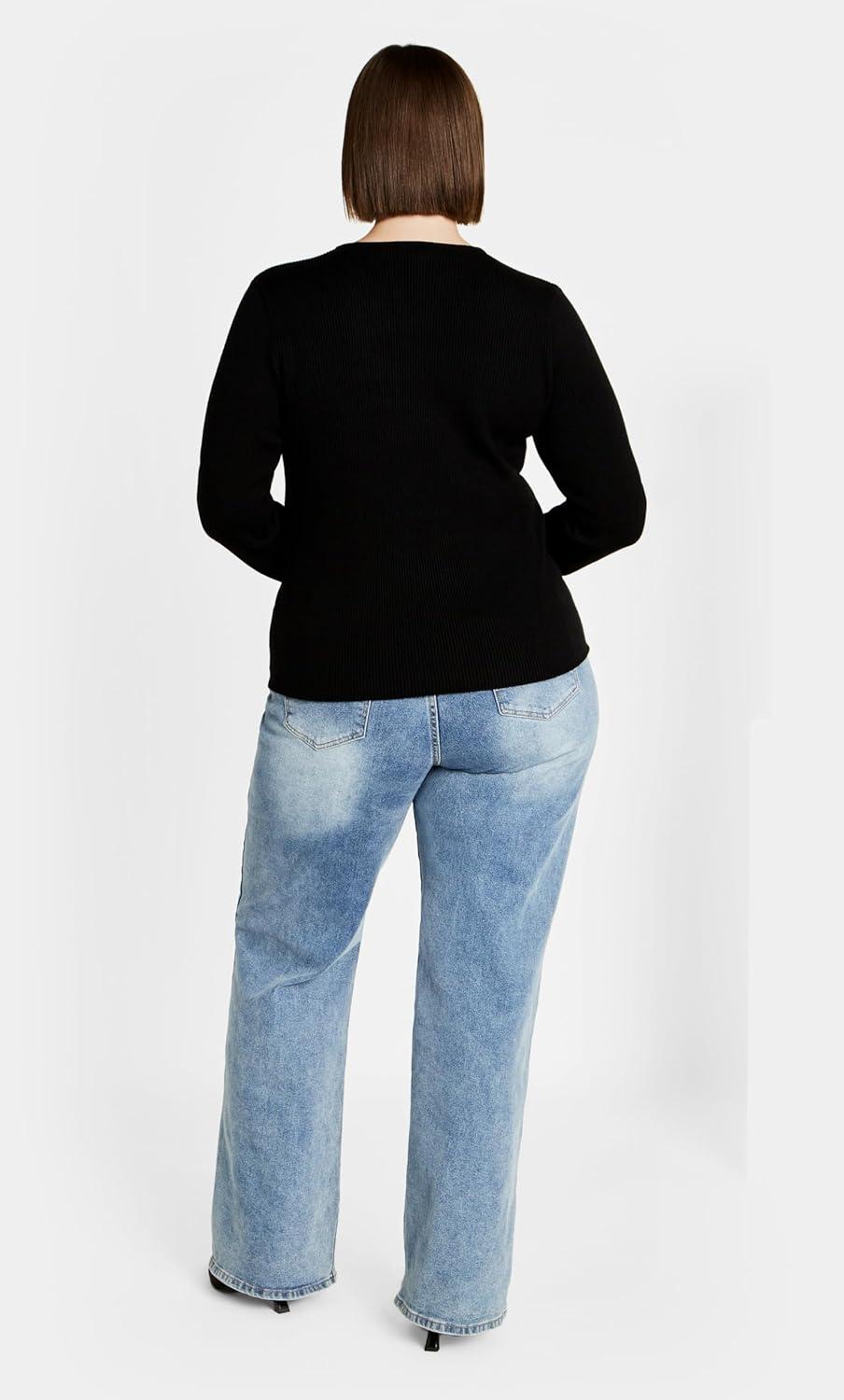 image:imageCity Chic Womens Plus Size Selena SweaterBlack