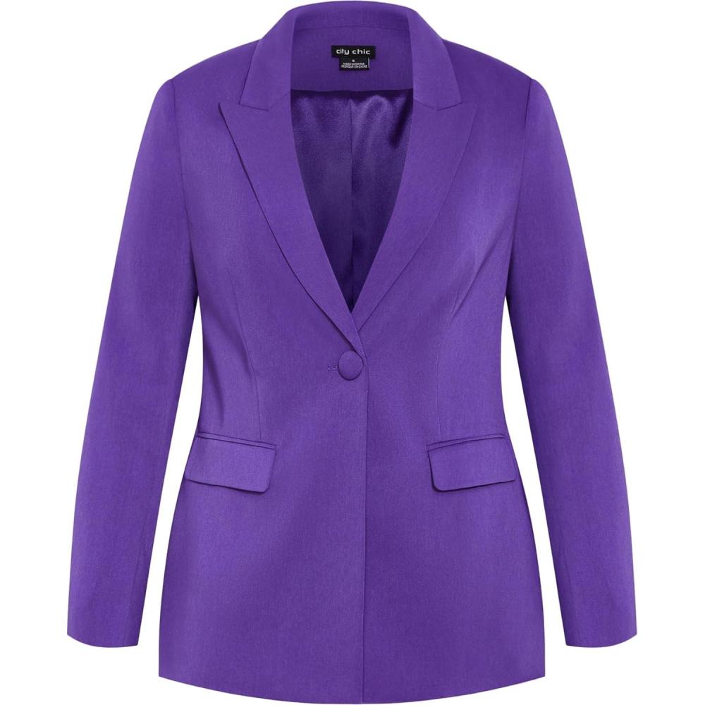 image:imageCity Chic Womens Plus Size Lottie JacketRoyal Purple