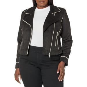 City Chic Women’s Apparel Women’s City Chic Plus Size JKT Nicole, BLK/Ivory