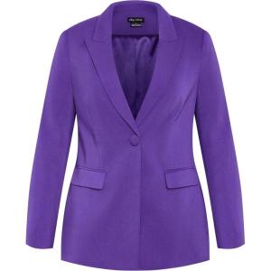City Chic Women’s Plus Size Lottie Jacket(Royal Purple)