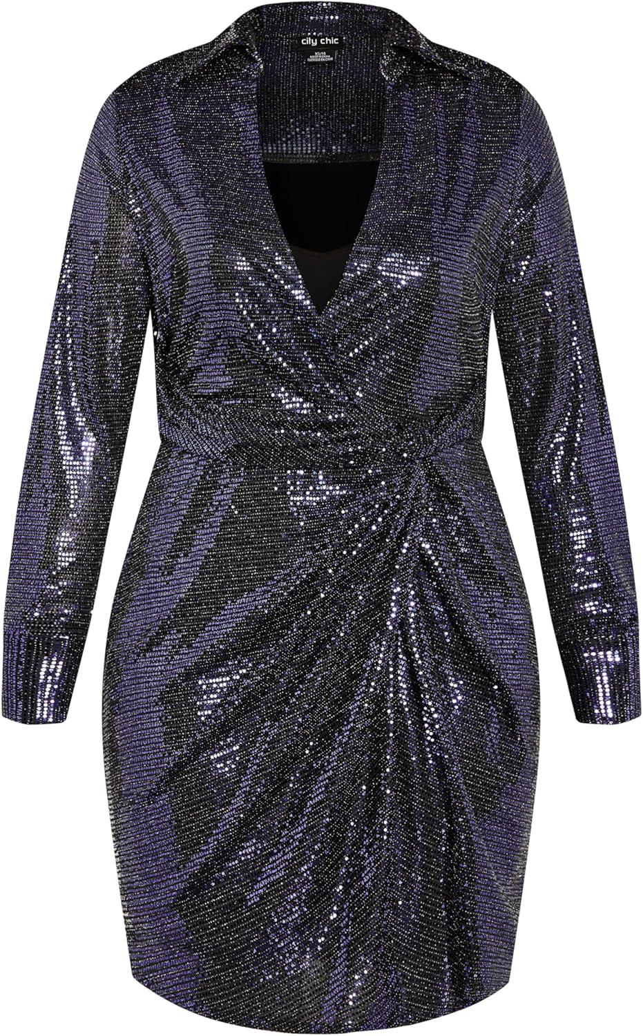 image:imageCity Chic Plus Size Dress Sequin Glow