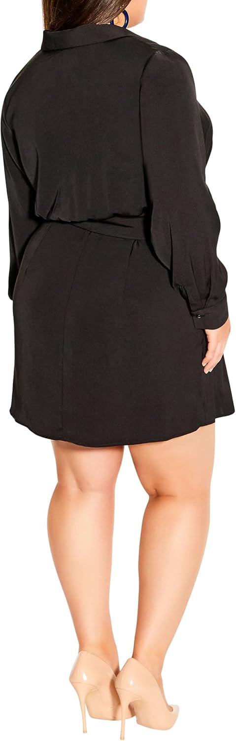 image:imageCity Chic Plus Size Dress TIE DetailBlack