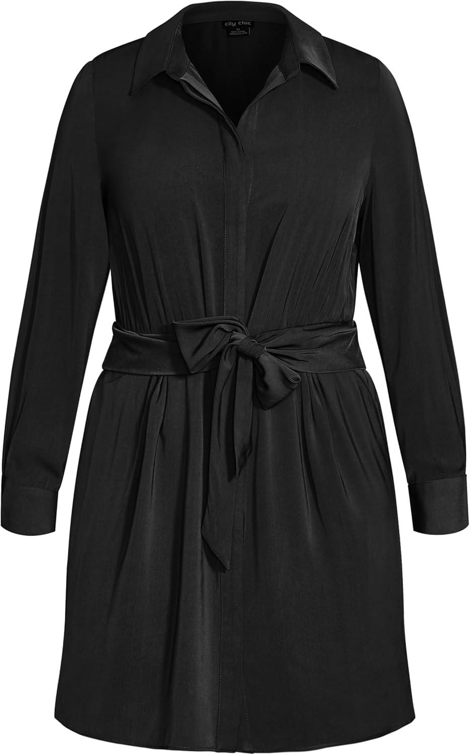 image:imageCity Chic Plus Size Dress TIE DetailBlack