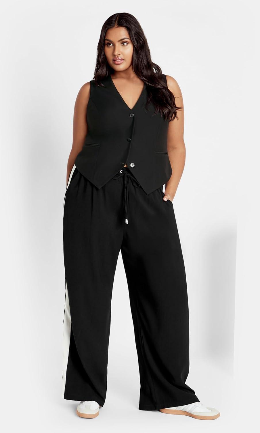 image:imageCity Chic Womens Citychic Plus Size Vest Jazmin in Black Size 16Black