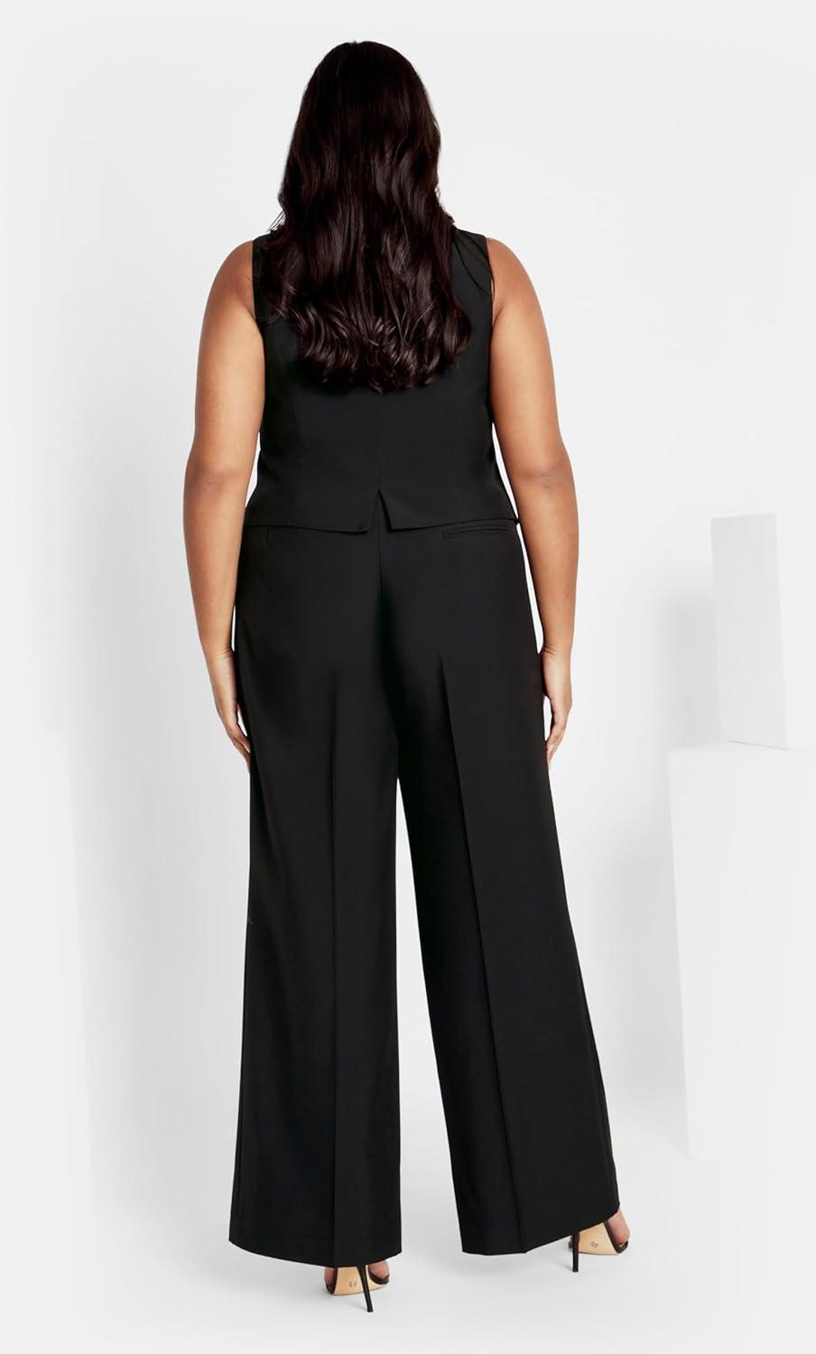image:imageCity Chic Womens Citychic Plus Size Vest Jazmin in Black Size 16Black