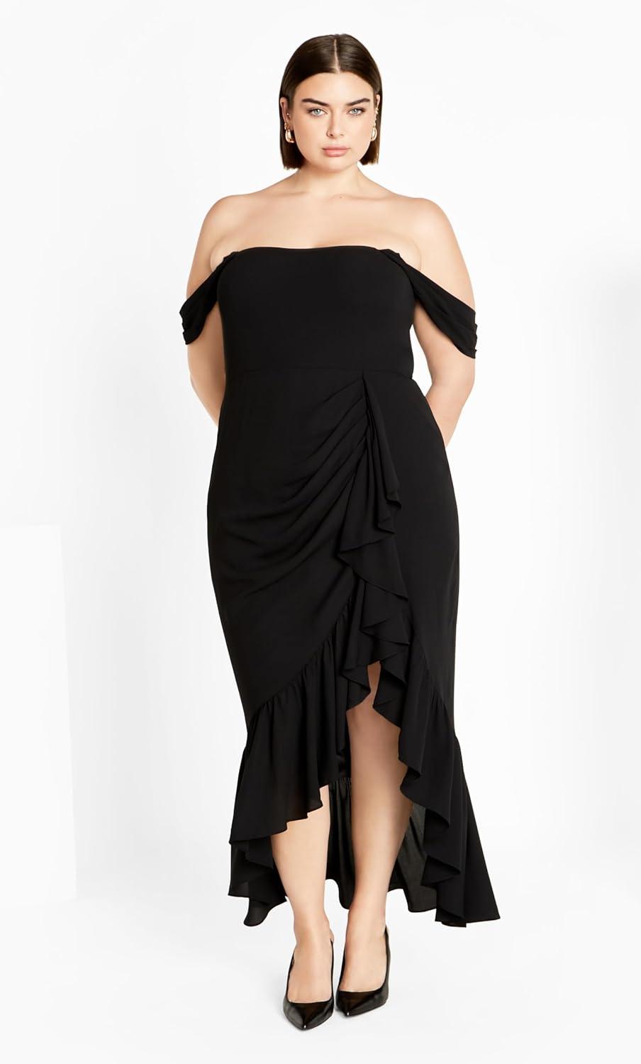image:imageCity Chic Womens Maxi Cocktail Dress RosabellaBlack