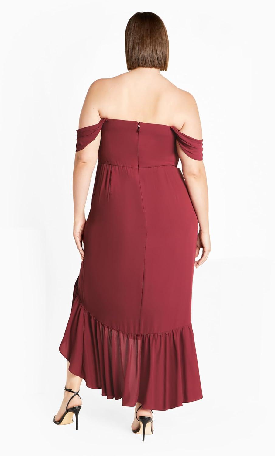 image:imageCity Chic Womens Maxi Cocktail Dress RosabellaGarnet