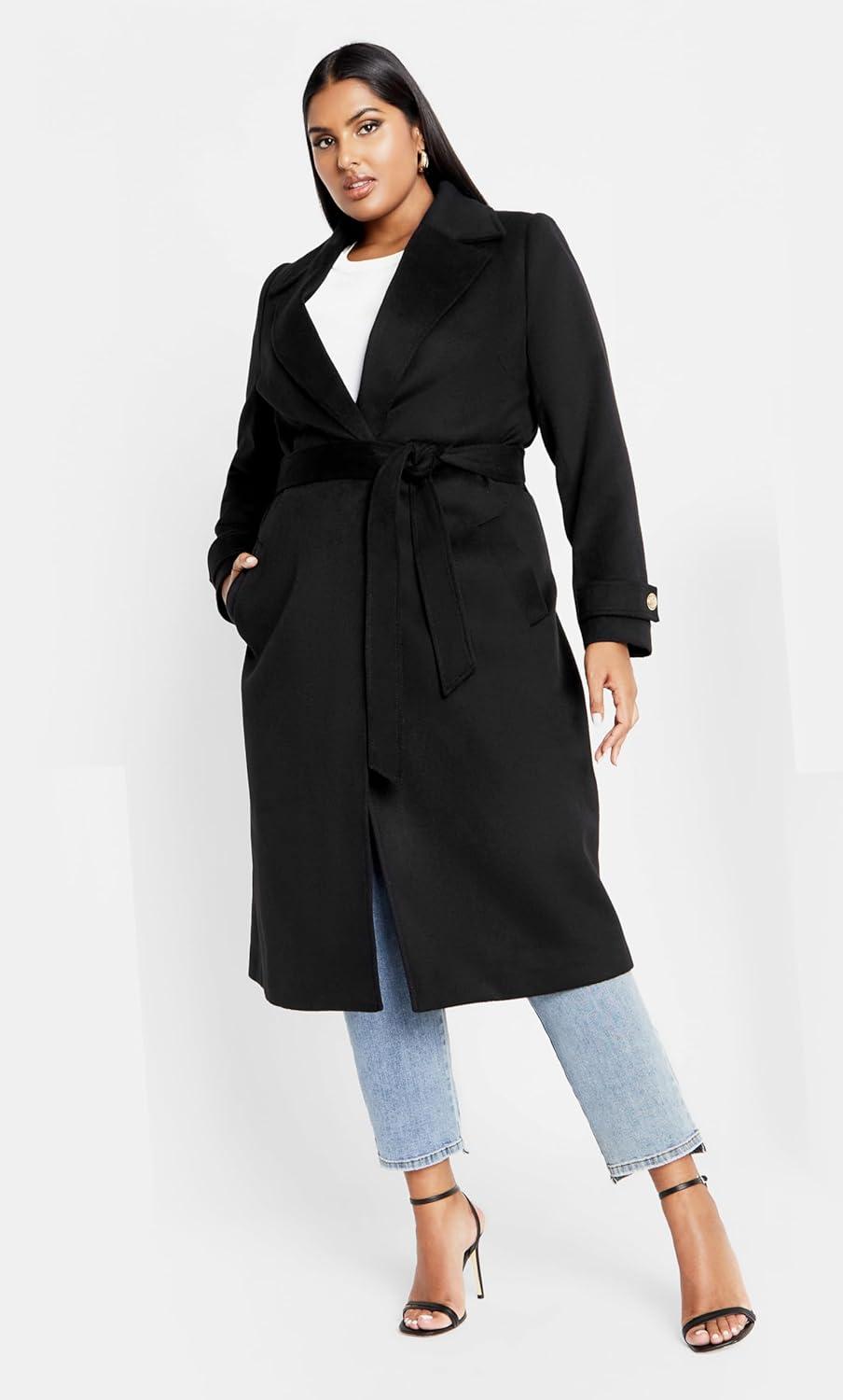 image:imageCity Chic Womens Plus Size Abby CoatBlack