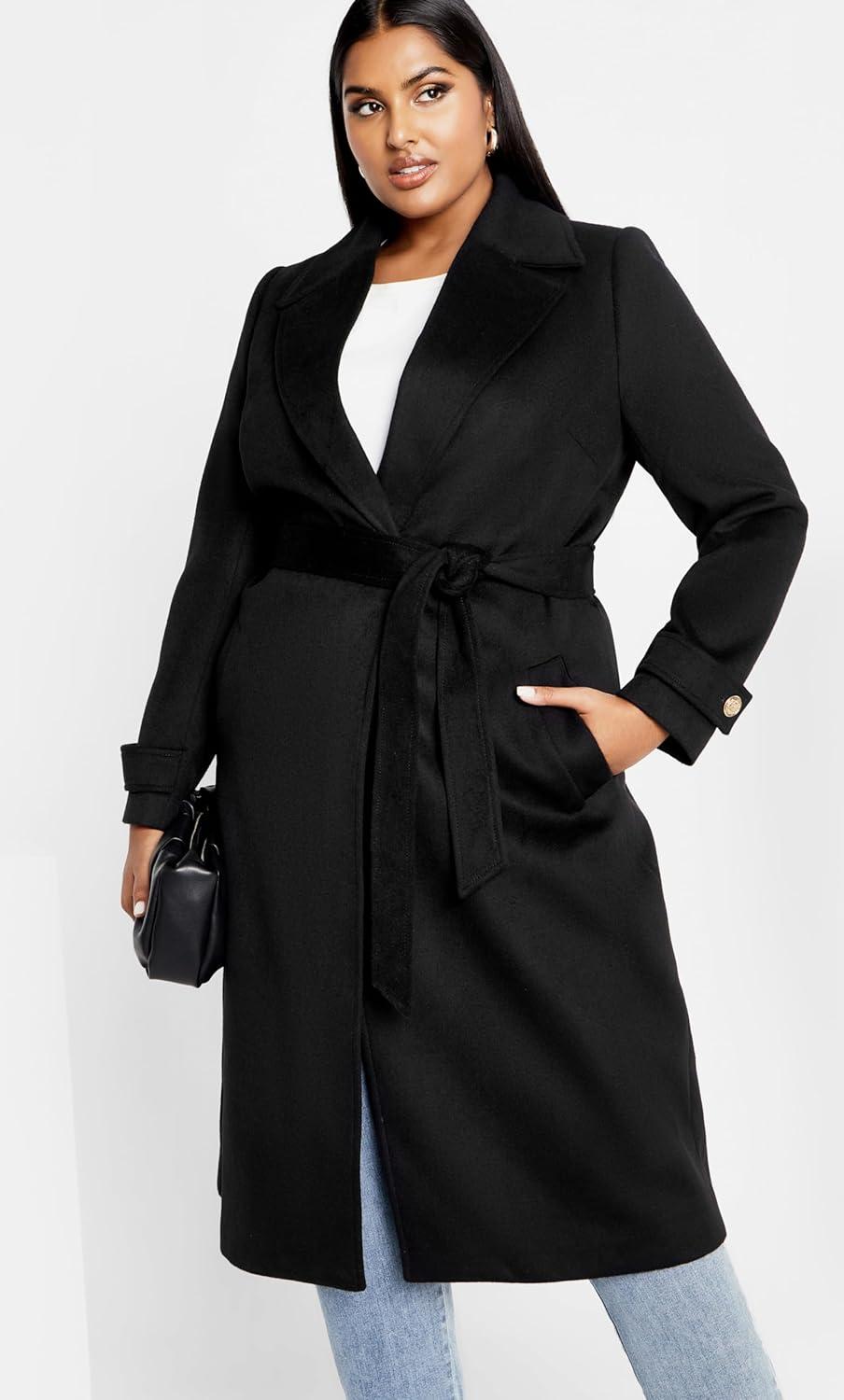 image:imageCity Chic Womens Plus Size Abby CoatBlack
