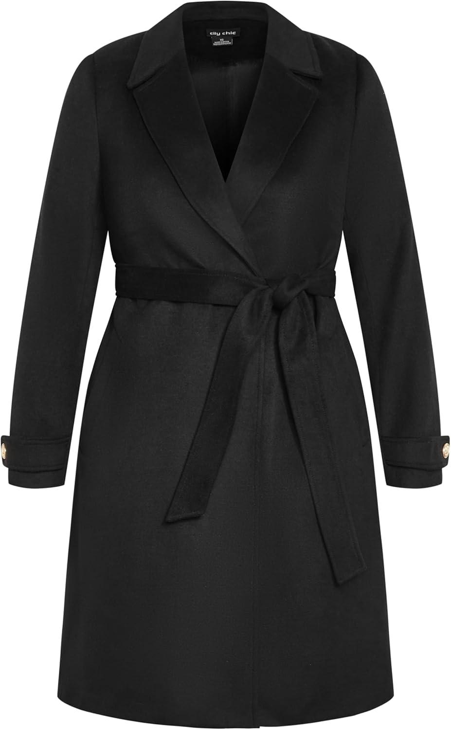image:imageCity Chic Womens Plus Size Abby CoatBlack
