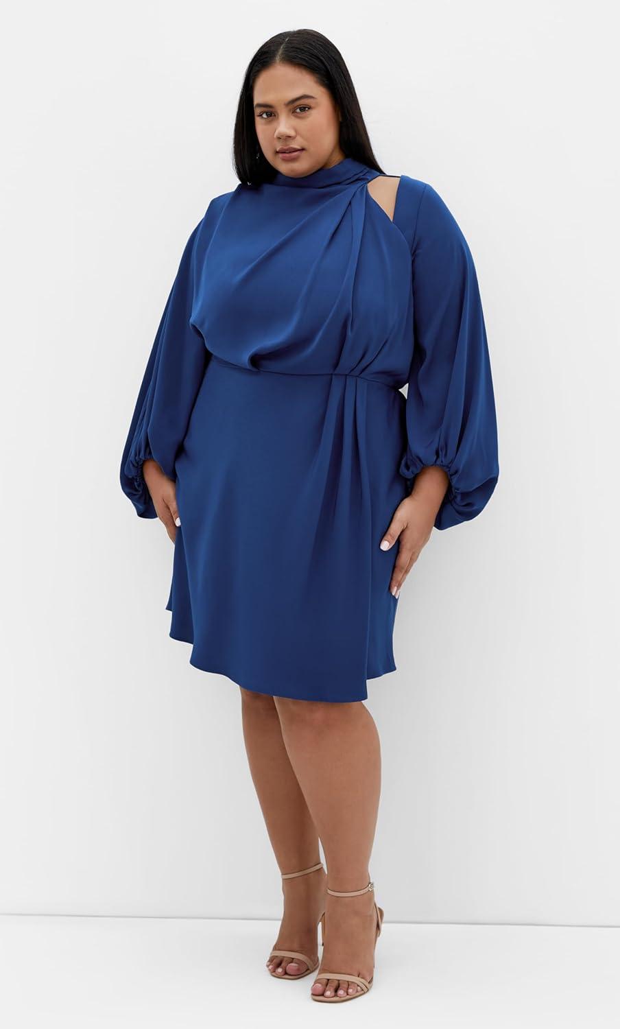 image:imageCity Chic Womens Plus Size Cocktail Dress Jaylee MiniDeep Ocean