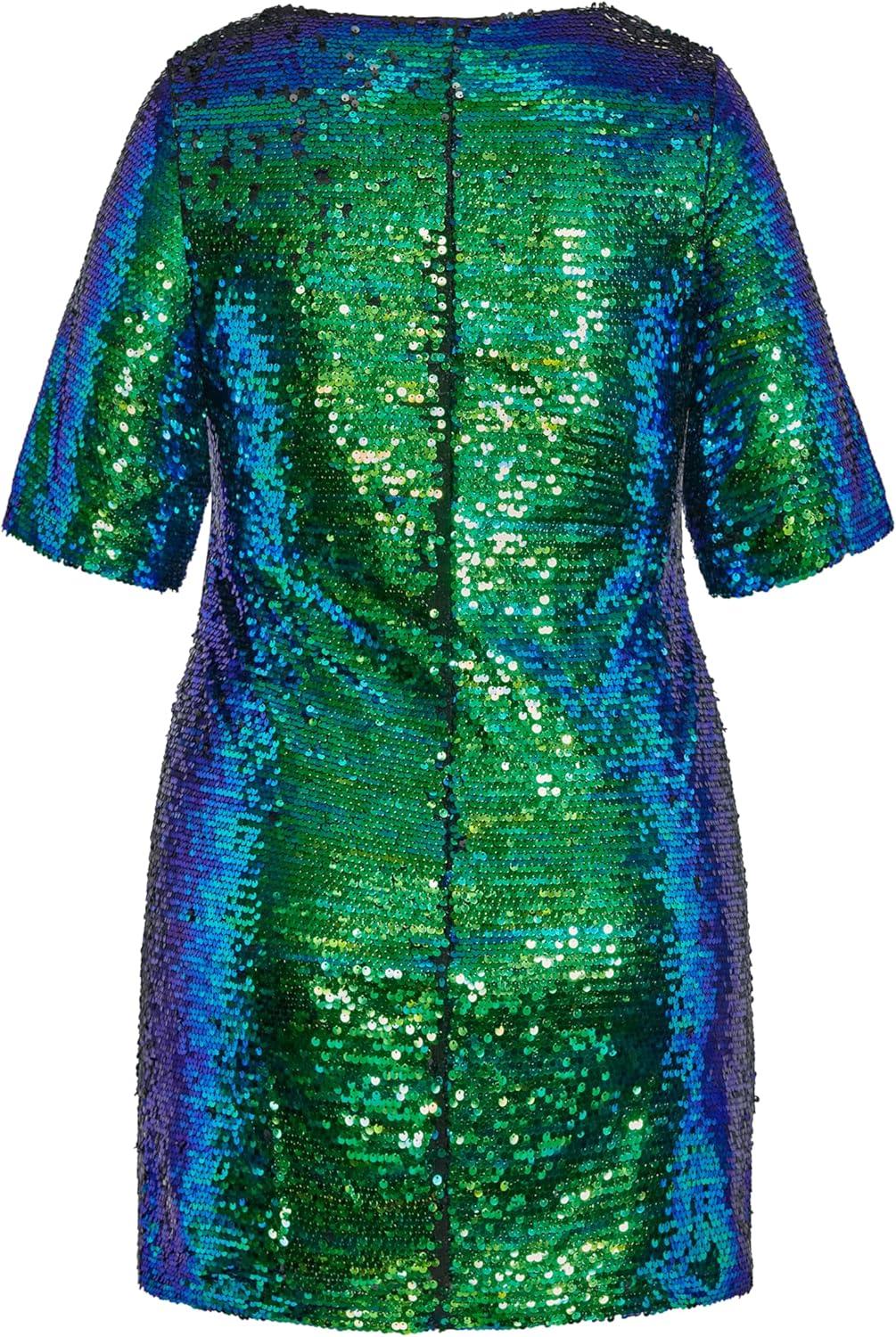 image:imageCity Chic Womens Plus Size Cocktail Dress Sequin GlamElectric Multi