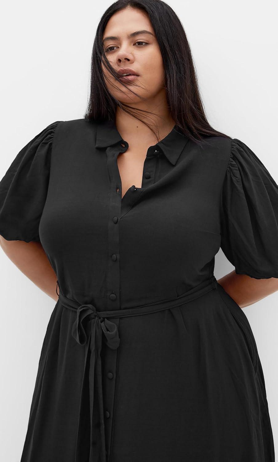 image:imageCity Chic Womens Plus Size Dress Davina PlainBlack