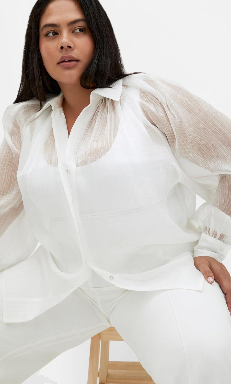 image:imageCity Chic Womens Plus Size Shirt IlianaIvory