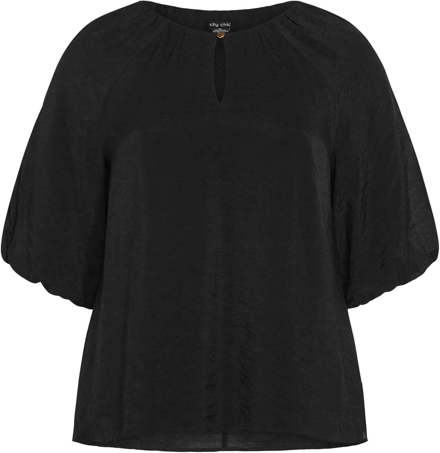 image:imageCity Chic Womens Plus Size Top AlyssiaBlack