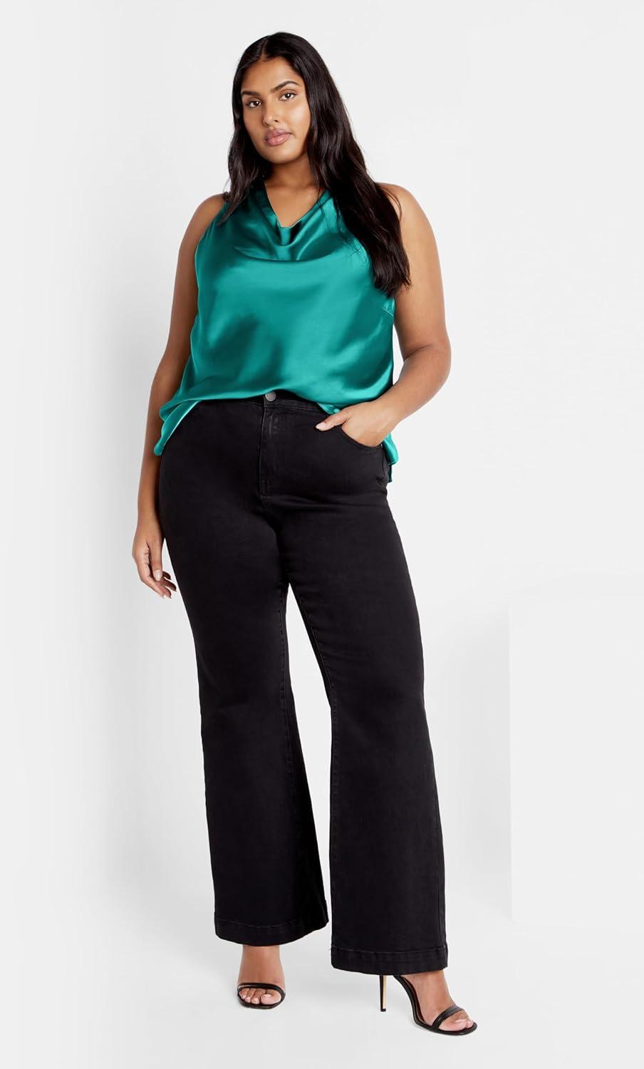 image:imageCity Chic Womens Plus Size Top PerriPeacock