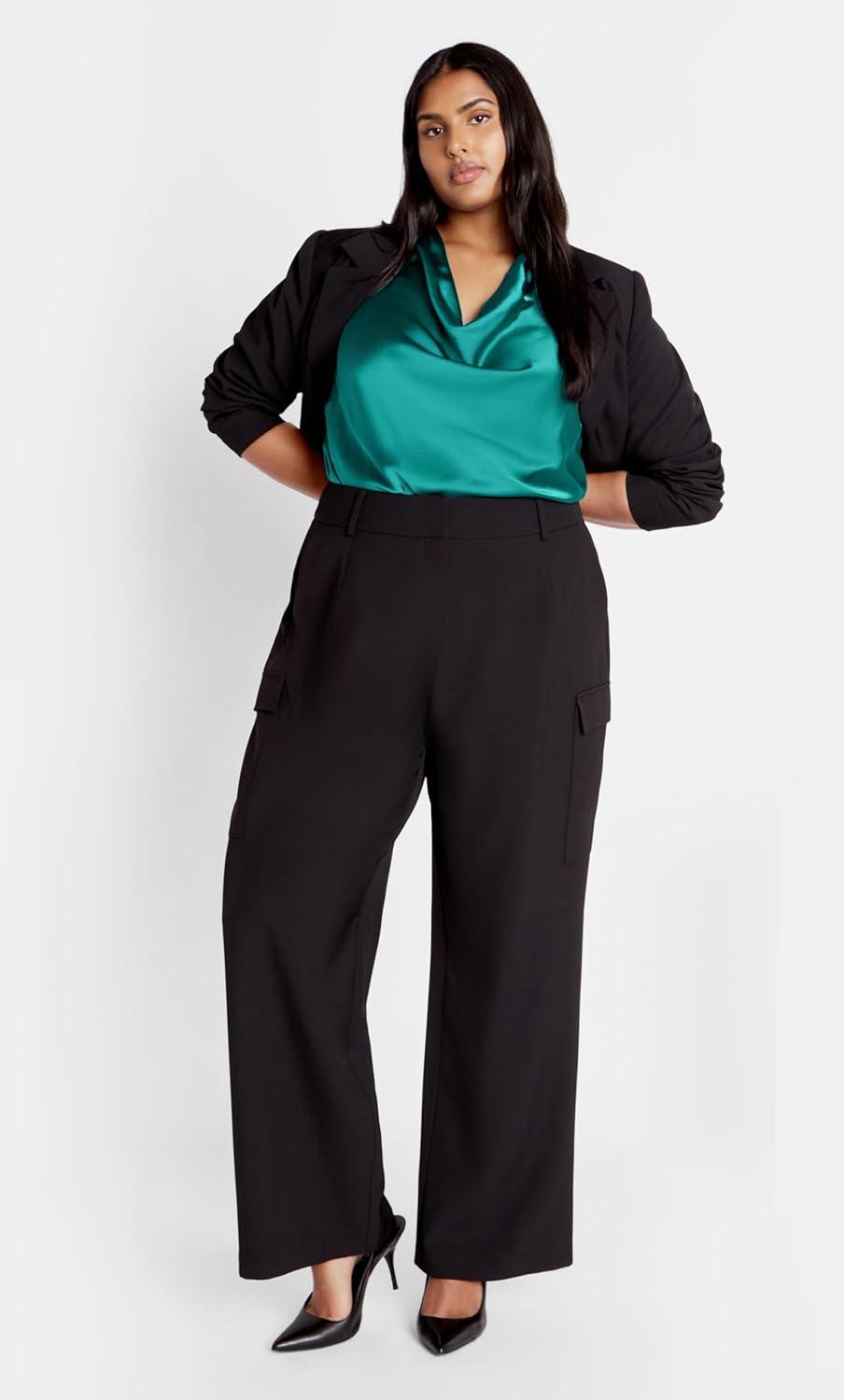 image:imageCity Chic Womens Plus Size Top PerriPeacock
