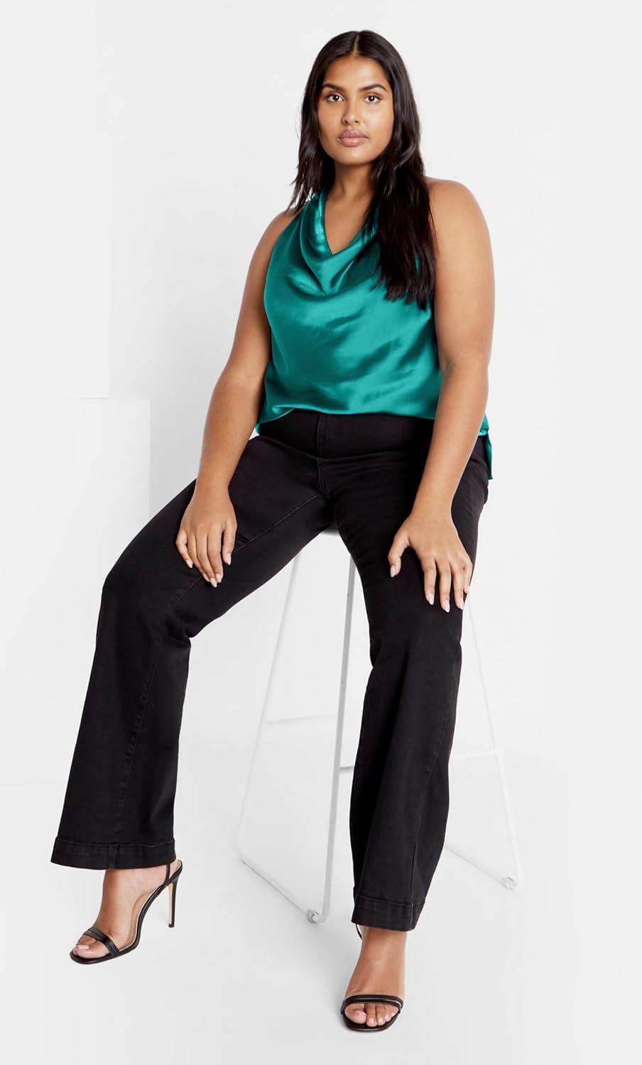 image:imageCity Chic Womens Plus Size Top PerriPeacock