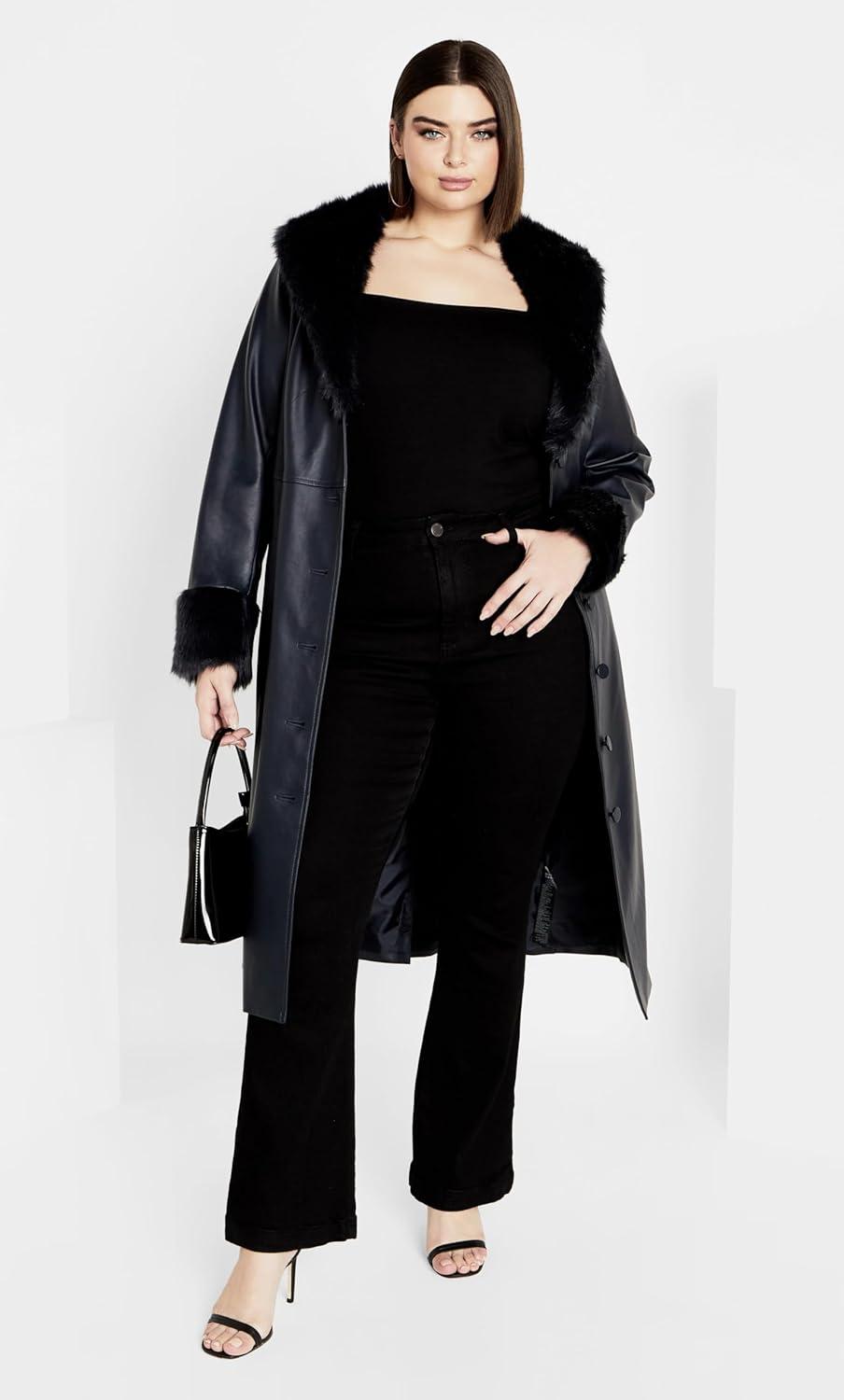 image:imageCity Chic Womens Spanish Romance CoatSteel Blue