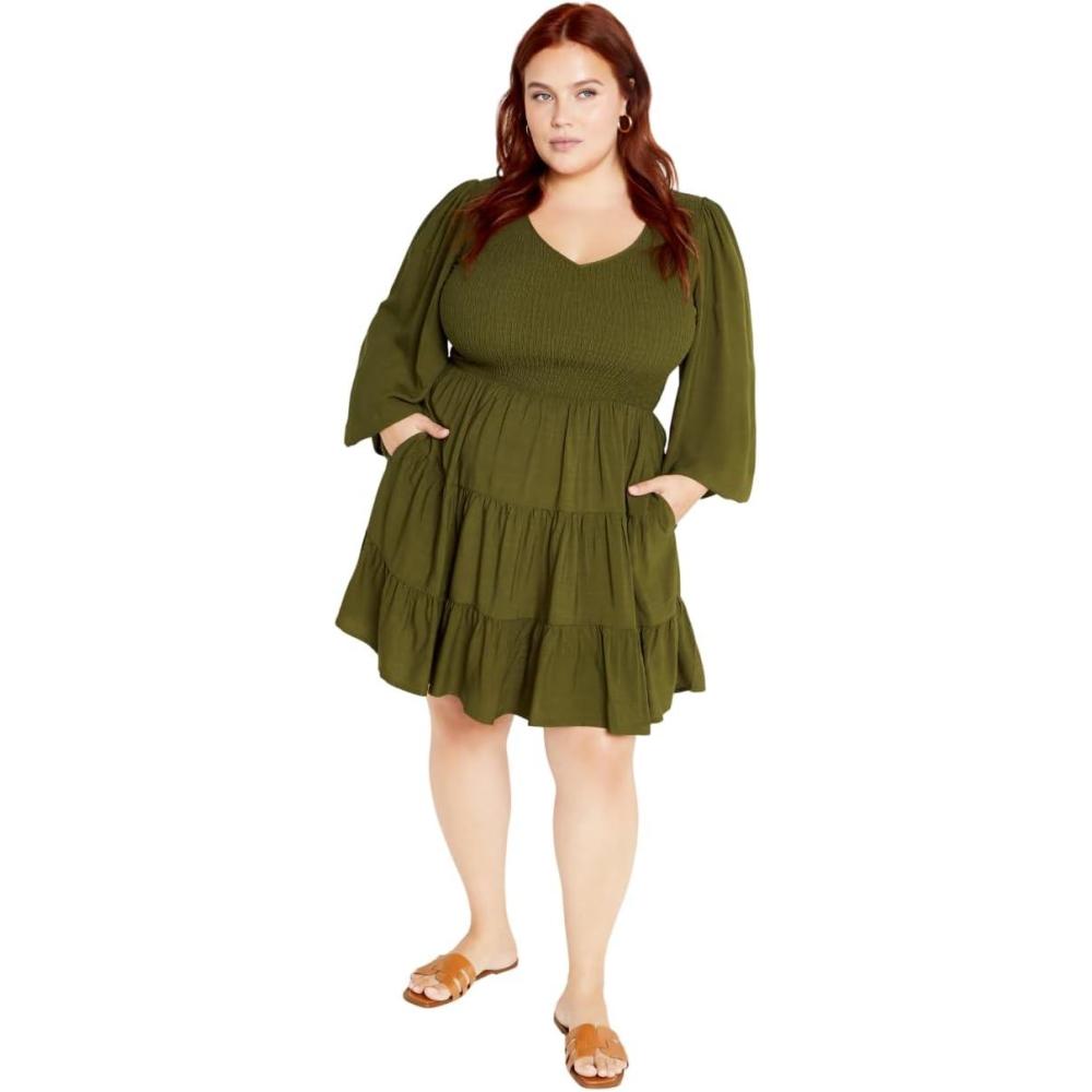 image:imageCity Chic Womens Dress Jemma MiniDark Olive