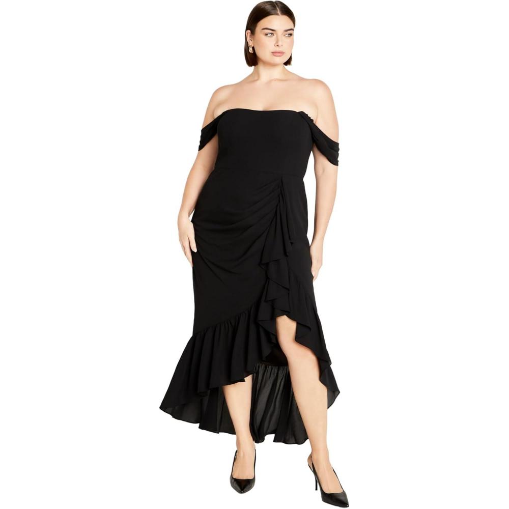 image:imageCity Chic Womens Maxi Cocktail Dress  RosabellaBlack