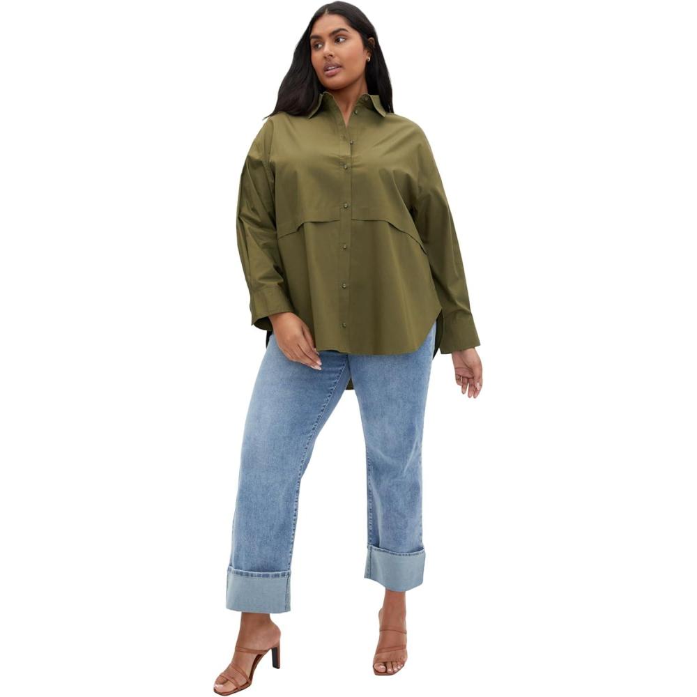 image:imageCity Chic Womens Plus Size Shirt  MalaniKhaki