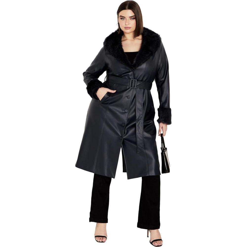 image:imageCity Chic Womens Spanish Romance CoatSteel Blue