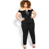 image:imageCity Chic Womens Plus Size Jumpsuit Sexy TuxeBlack