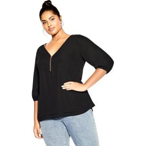 City Chic Plus Size Top, Sexy Fling Elbow Sleeve Top