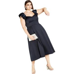 City Chic Women’s Cocktail Dress – Roselyn(Navy)