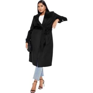 City Chic Women’s Plus Size Abby Coat(Black)