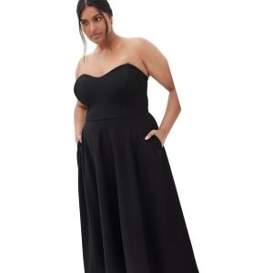 City Chic Women’s Plus Size Dress – Sweet Flare(Black)