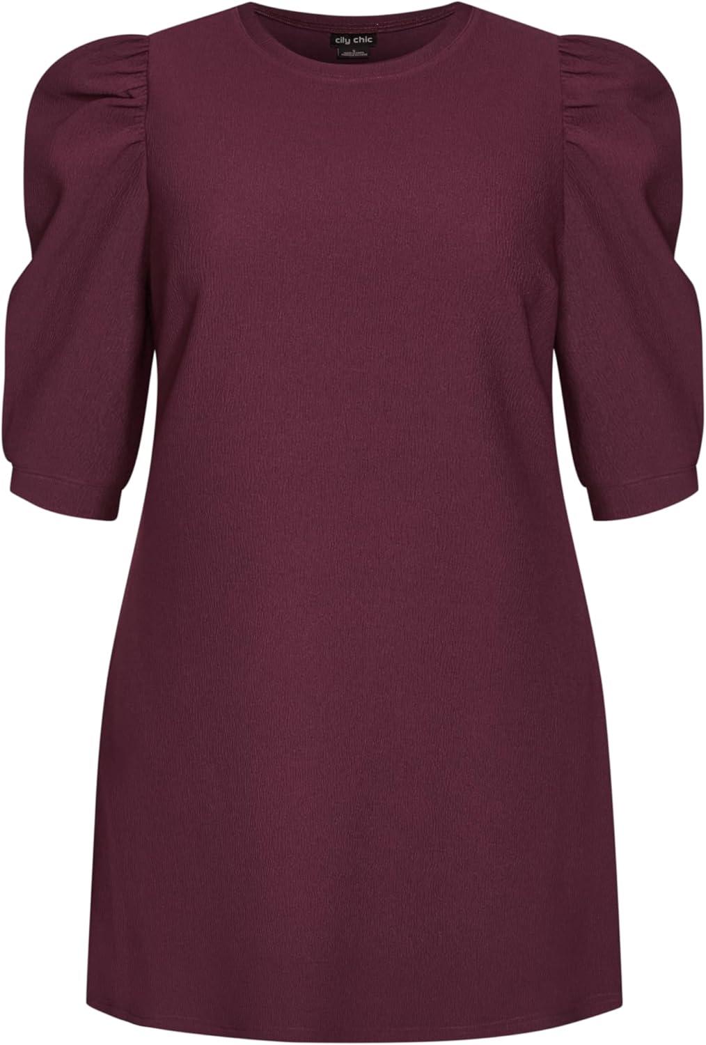 image:imageCity Chic Plus Size Dress Impulse Vibes DressSpiced Plum