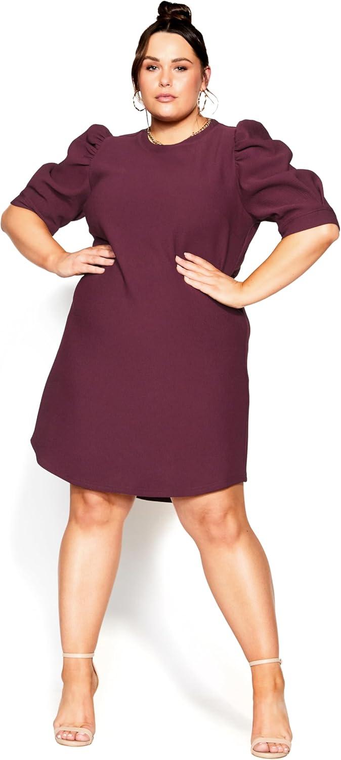 image:imageCity Chic Plus Size Dress Impulse Vibes DressSpiced Plum