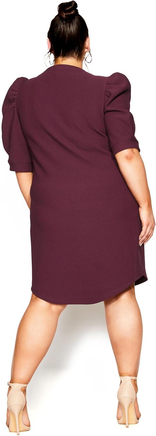 image:imageCity Chic Plus Size Dress Impulse Vibes DressSpiced Plum