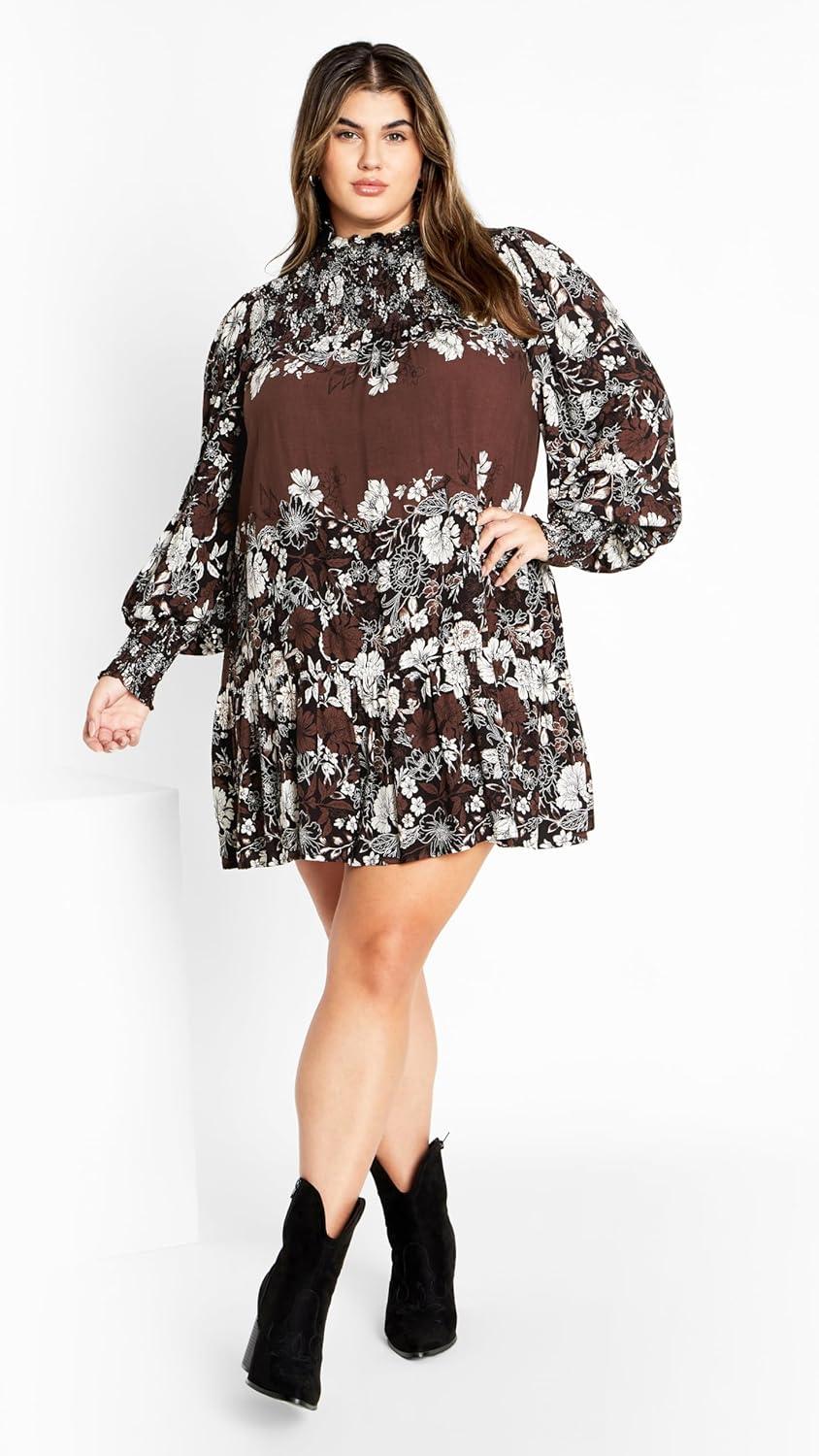 image:imageCity Chic Womens Cassia Placement DressCoco Floral Plc