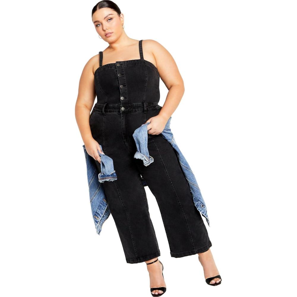 image:imageCITY CHIC Plus Size Jumpsuit Lili JumpsuitBlack Wash